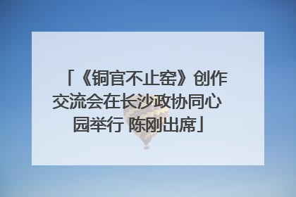 《铜官不止窑》创作交流会在长沙政协同心园举行 陈刚出席