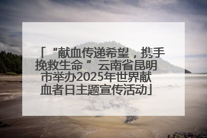 “献血传递希望，携手挽救生命 ”云南省昆明市举办2025年世界献血者日主题宣传活动