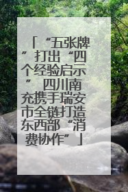 “五张牌”打出“四个经验启示” 四川南充携手瑞安市全链打造东西部“消费协作”