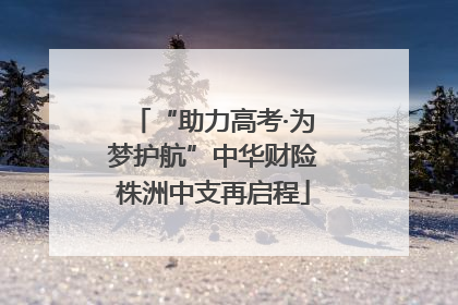 “助力高考·为梦护航”中华财险株洲中支再启程