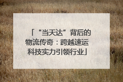 “当天达”背后的物流传奇：跨越速运科技实力引领行业