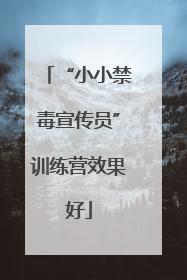 “小小禁毒宣传员”训练营效果好
