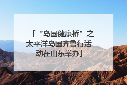 “岛国健康桥”之太平洋岛国齐鲁行活动在山东举办