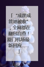 “成筐成筐地被收”，全网都在翻包自查！厦门机场最新回应……