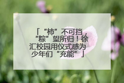 “柿”不可挡，“粽”望所归！徐汇校园用仪式感为少年们“充能”