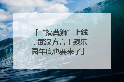 “搞莫狮”上线，武汉方言主题乐园年底也要来了