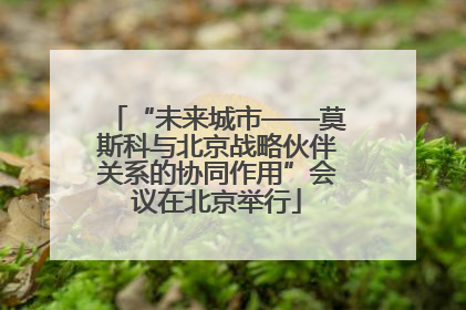 “未来城市——莫斯科与北京战略伙伴关系的协同作用”会议在北京举行