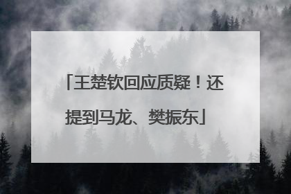 王楚钦回应质疑！还提到马龙、樊振东