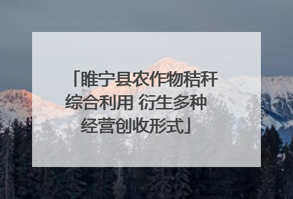睢宁县农作物秸秆综合利用 衍生多种经营创收形式