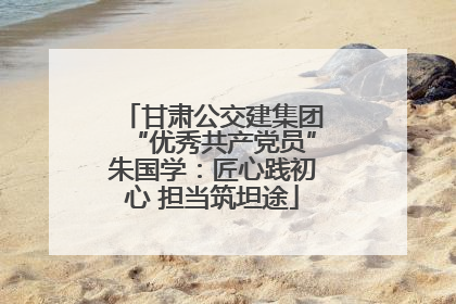 甘肃公交建集团“优秀共产党员”朱国学：匠心践初心 担当筑坦途