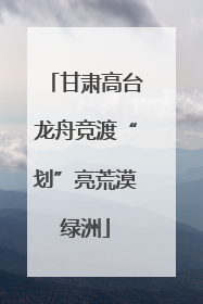 甘肃高台龙舟竞渡“划”亮荒漠绿洲