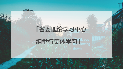 省委理论学习中心组举行集体学习