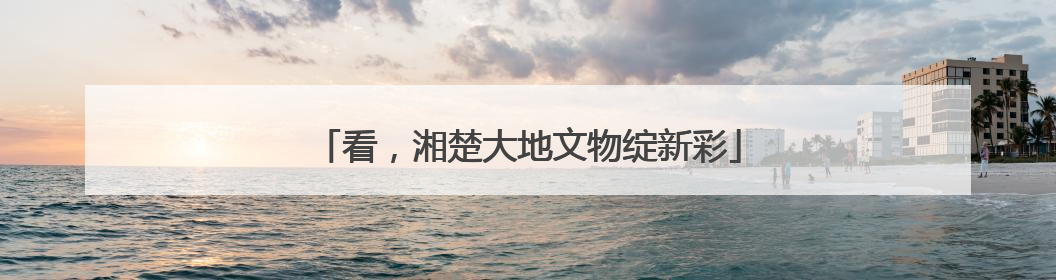 看，湘楚大地文物绽新彩