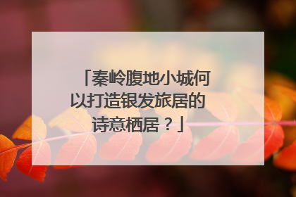 秦岭腹地小城何以打造银发旅居的诗意栖居？