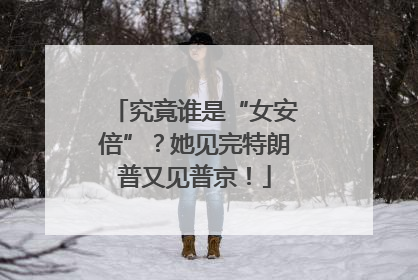 究竟谁是“女安倍”？她见完特朗普又见普京！