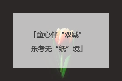 童心伴“双减” 乐考无“纸”境