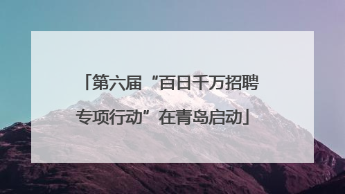 第六届“百日千万招聘专项行动”在青岛启动