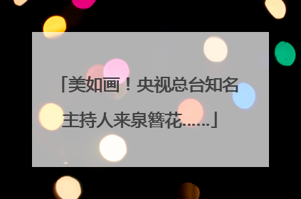 美如画！央视总台知名主持人来泉簪花……