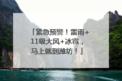 紧急预警！雷雨+11级大风+冰雹，马上就到潍坊！