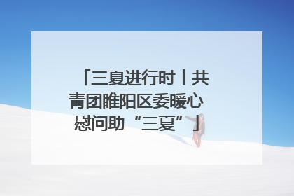 三夏进行时丨共青团睢阳区委暖心慰问助“三夏”