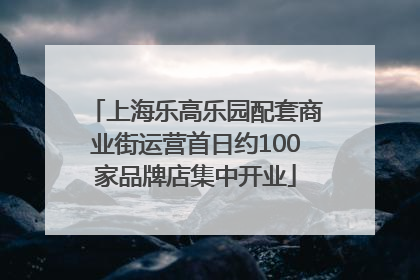 上海乐高乐园配套商业街运营首日约100家品牌店集中开业