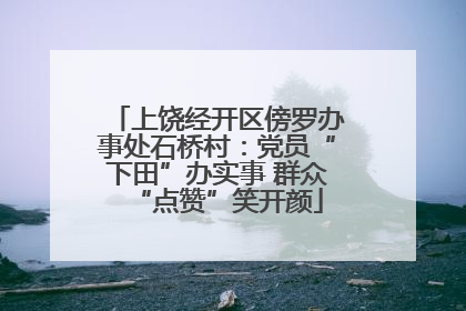 上饶经开区傍罗办事处石桥村：党员“下田”办实事 群众“点赞”笑开颜