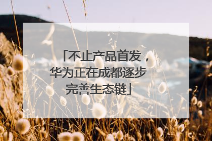 不止产品首发，华为正在成都逐步完善生态链