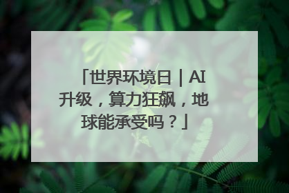 世界环境日｜AI升级，算力狂飙，地球能承受吗？