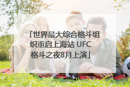世界最大综合格斗组织重启上海站 UFC格斗之夜8月上演