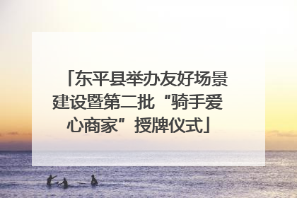 东平县举办友好场景建设暨第二批“骑手爱心商家”授牌仪式