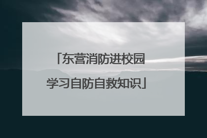 东营消防进校园 学习自防自救知识