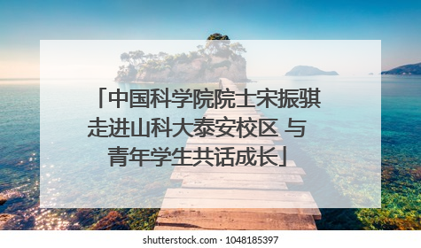 中国科学院院士宋振骐走进山科大泰安校区 与青年学生共话成长