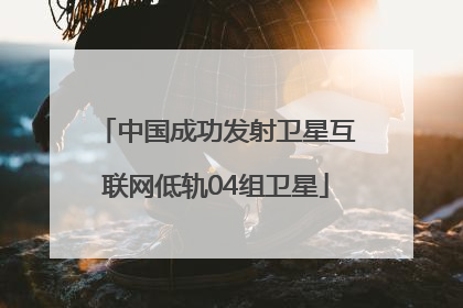 中国成功发射卫星互联网低轨04组卫星