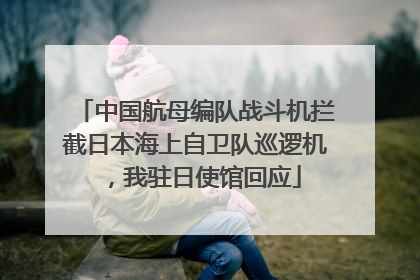 中国航母编队战斗机拦截日本海上自卫队巡逻机，我驻日使馆回应