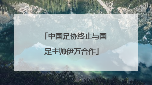 中国足协终止与国足主帅伊万合作
