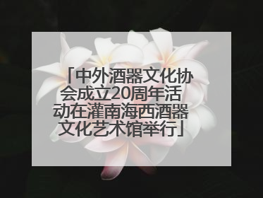 中外酒器文化协会成立20周年活动在灌南海西酒器文化艺术馆举行
