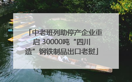 中老班列助停产企业重启 30000吨“四川造”钢铁制品出口老挝