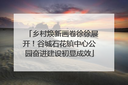 乡村焕新画卷徐徐展开！谷城石花镇中心公园奋进建设初显成效