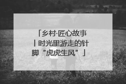 乡村·匠心故事丨时光里游走的针脚“虎虎生风”