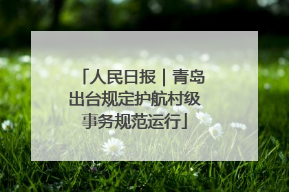 人民日报｜青岛出台规定护航村级事务规范运行