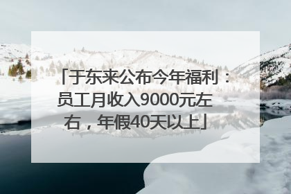 于东来公布今年福利：员工月收入9000元左右，年假40天以上