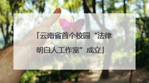 云南省首个校园“法律明白人工作室”成立