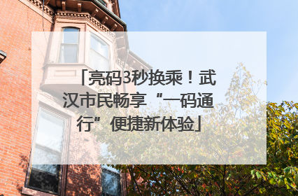 亮码3秒换乘！武汉市民畅享“一码通行”便捷新体验