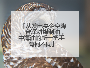 从发电央企空降、曾深耕煤制油，中海油的新一把手有何不同