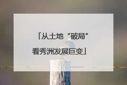 从土地“破局”看秀洲发展巨变