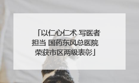以仁心仁术 写医者担当 国药东风总医院荣获市区两级表彰