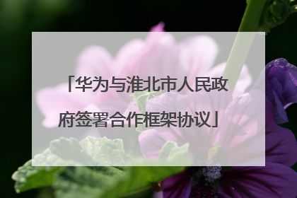 华为与淮北市人民政府签署合作框架协议