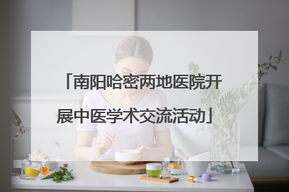 南阳哈密两地医院开展中医学术交流活动
