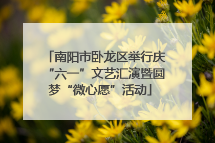 南阳市卧龙区举行庆“六一”文艺汇演暨圆梦“微心愿”活动
