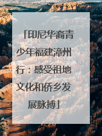 印尼华裔青少年福建漳州行：感受祖地文化和侨乡发展脉搏